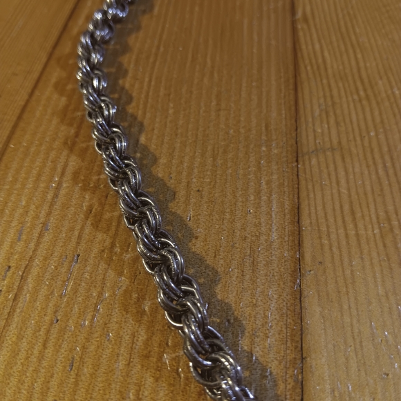 Silver‎ Vintage Rope Chain Necklace - Picture 2 of 2
